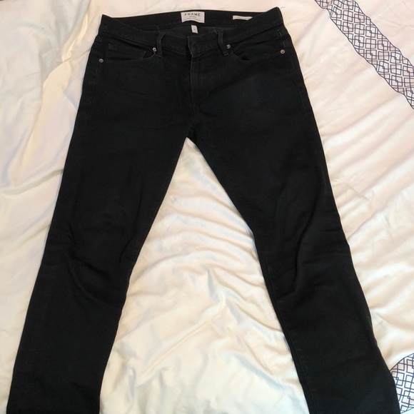 Frame L’Homme Skinny Noir Jeans Size 31 - Picture 1 of 4